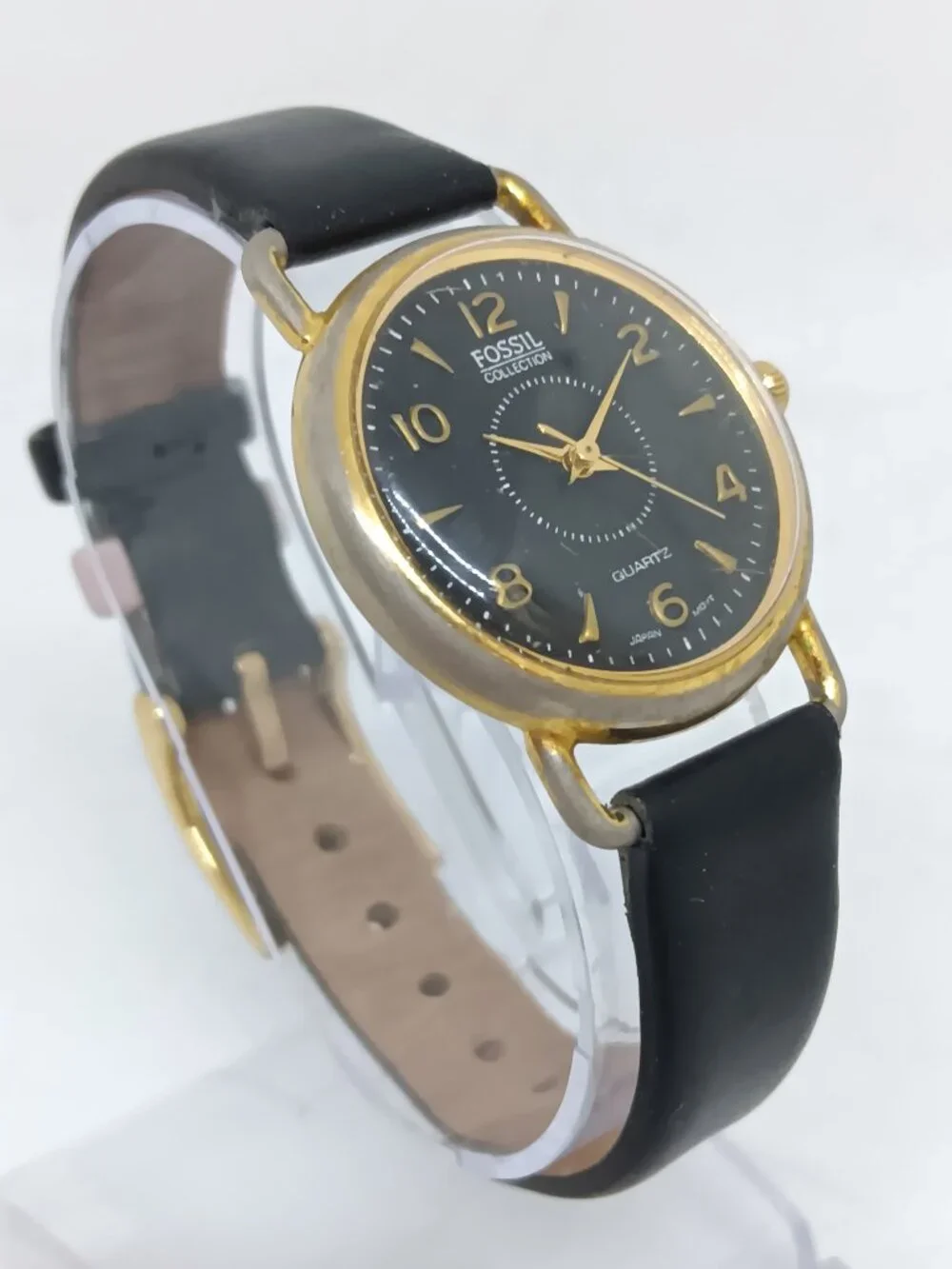 VINTAGE 1986 Fossil Women's 29mm Gold Tone Japanese Quartz Watch NEW BATTERY